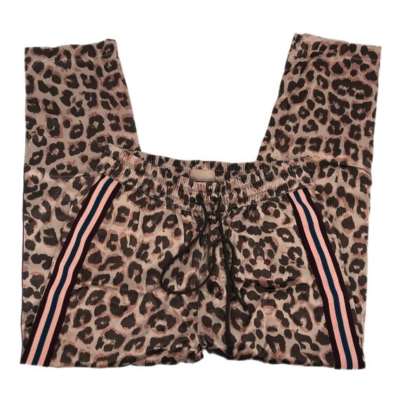 MOTHER Brown Animal Print Track Pants | Comfort & Style - Picture 1 of 6